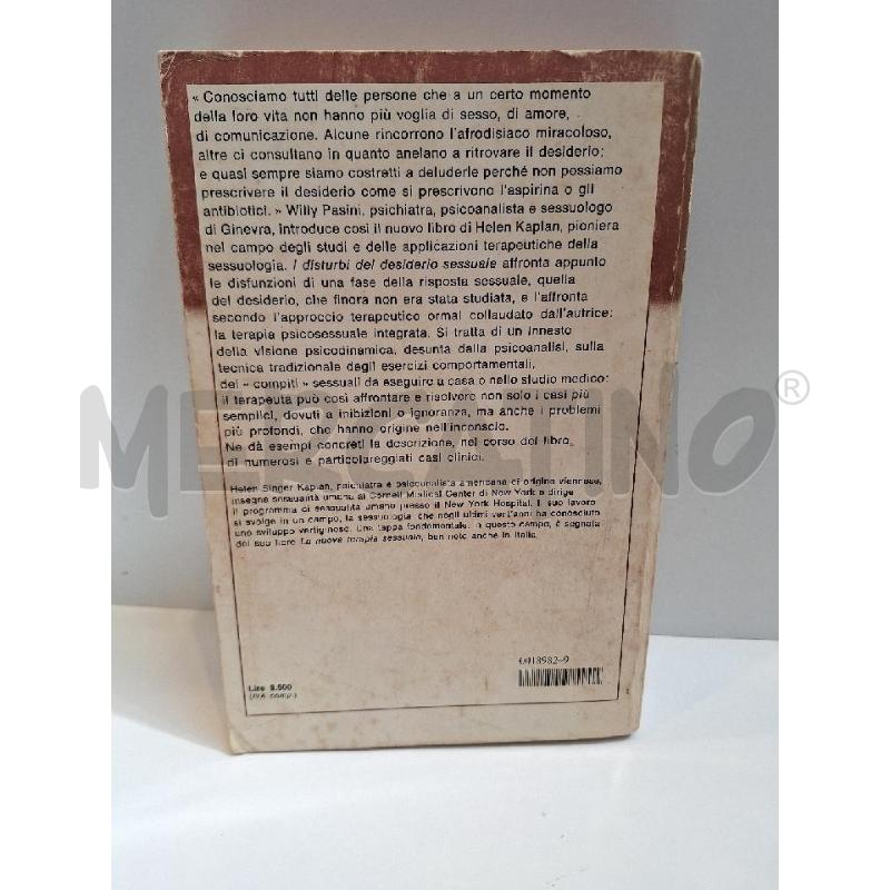 HELEN SINGER KAPLAN I DISTURBI DEL DESIDERIO SESSUALE  | Mercatino dell'Usato Roma re di roma 3