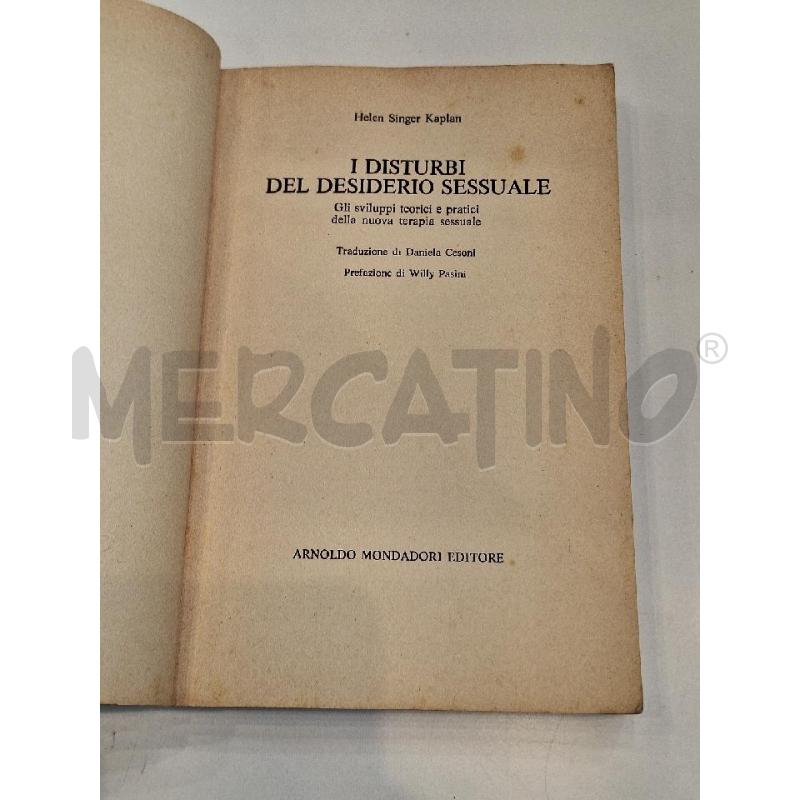 HELEN SINGER KAPLAN I DISTURBI DEL DESIDERIO SESSUALE  | Mercatino dell'Usato Roma re di roma 4