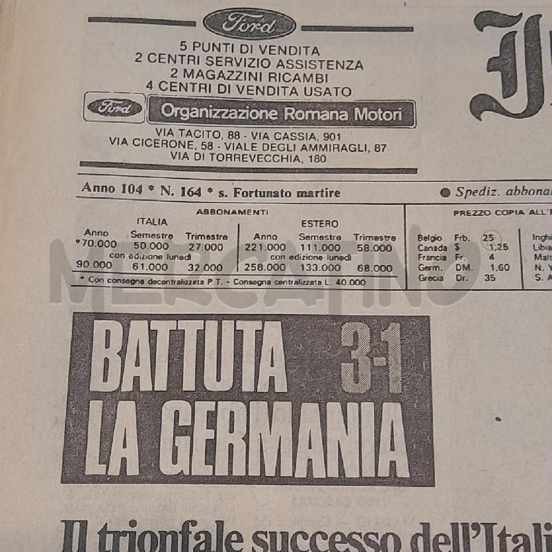 IL MESSAGGERO 12 LUGLIO 1982 ITALIA-GERMANIA 3-1 VITTORIA MONDIALI DI CALCIO | Mercatino dell'Usato Roma re di roma 2