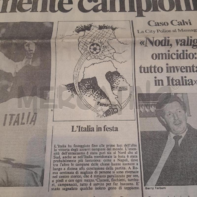 IL MESSAGGERO 12 LUGLIO 1982 ITALIA-GERMANIA 3-1 VITTORIA MONDIALI DI CALCIO | Mercatino dell'Usato Roma re di roma 5