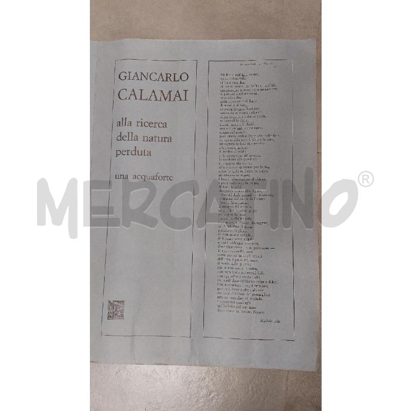INCISIONE GIANCARLO CALAMAI NUMERATA | Mercatino dell'Usato Roma re di roma 4