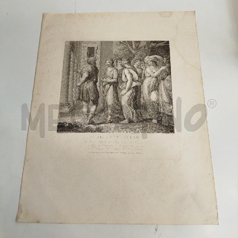 INCISIONE OTTAVIANINI 1814 ACHILLE IN SCIRO MISURA 60X47 CM | Mercatino dell'Usato Roma re di roma 1