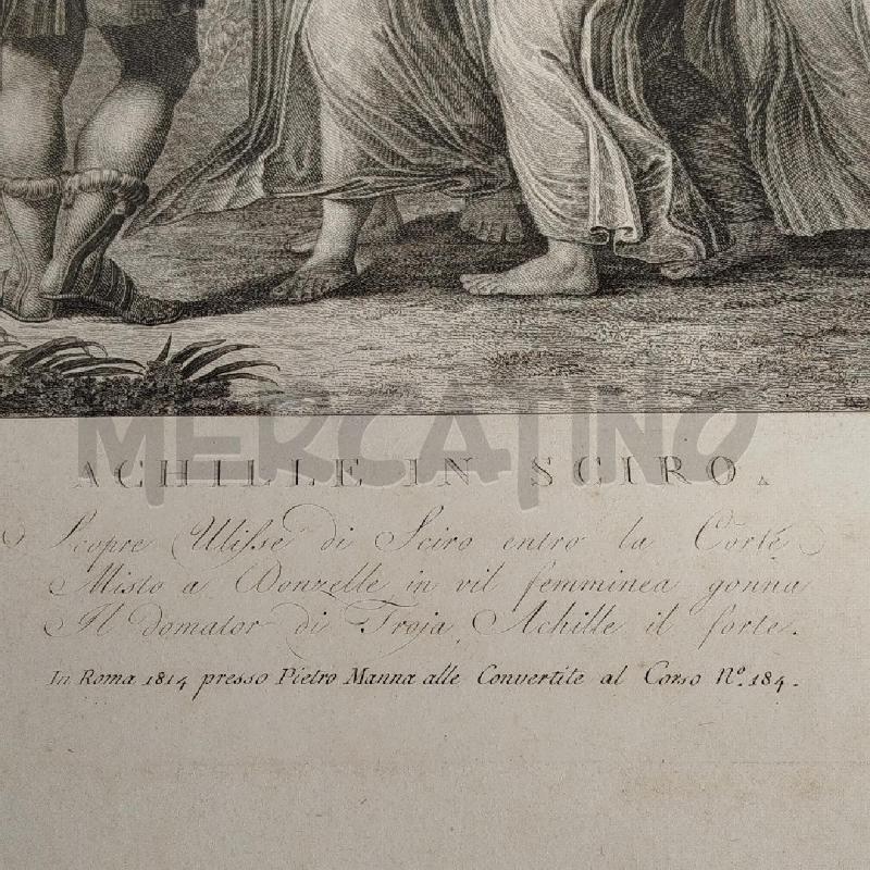 INCISIONE OTTAVIANINI 1814 ACHILLE IN SCIRO MISURA 60X47 CM | Mercatino dell'Usato Roma re di roma 4