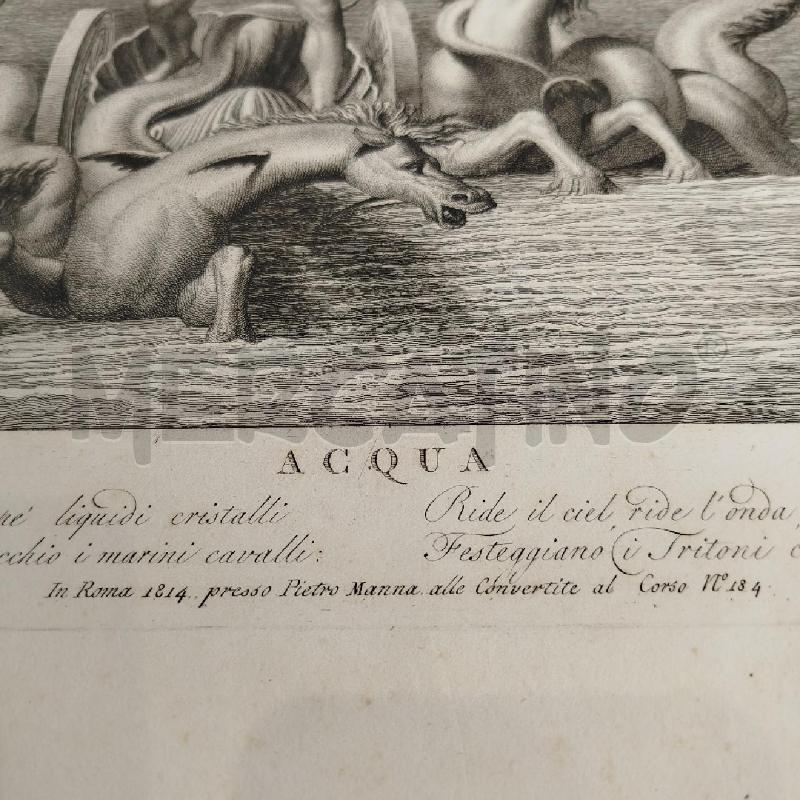 INCISIONE OTTAVIANINI 1814 ACQUA MISURA 60X47 CM | Mercatino dell'Usato Roma re di roma 3