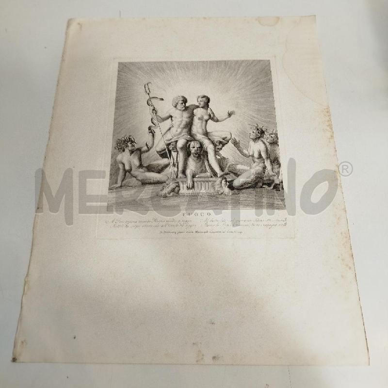 INCISIONE OTTAVIANINI 1814 FUOCO MISURA 60X47 CM | Mercatino dell'Usato Roma re di roma 1