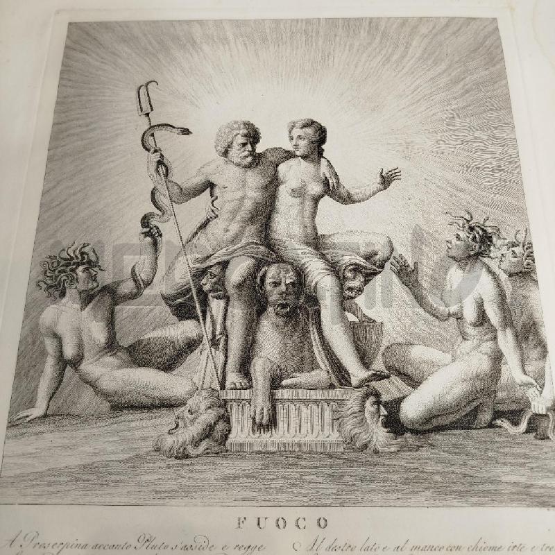 INCISIONE OTTAVIANINI 1814 FUOCO MISURA 60X47 CM | Mercatino dell'Usato Roma re di roma 2