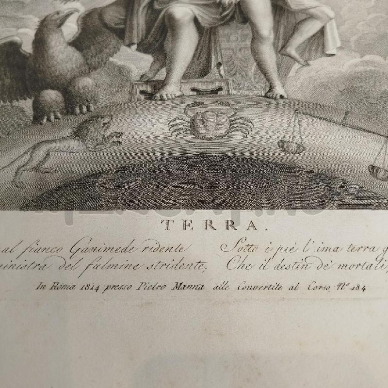 INCISIONE OTTAVIANINI 1814 TERRA MISURA 60X47 CM | Mercatino dell'Usato Roma re di roma 3