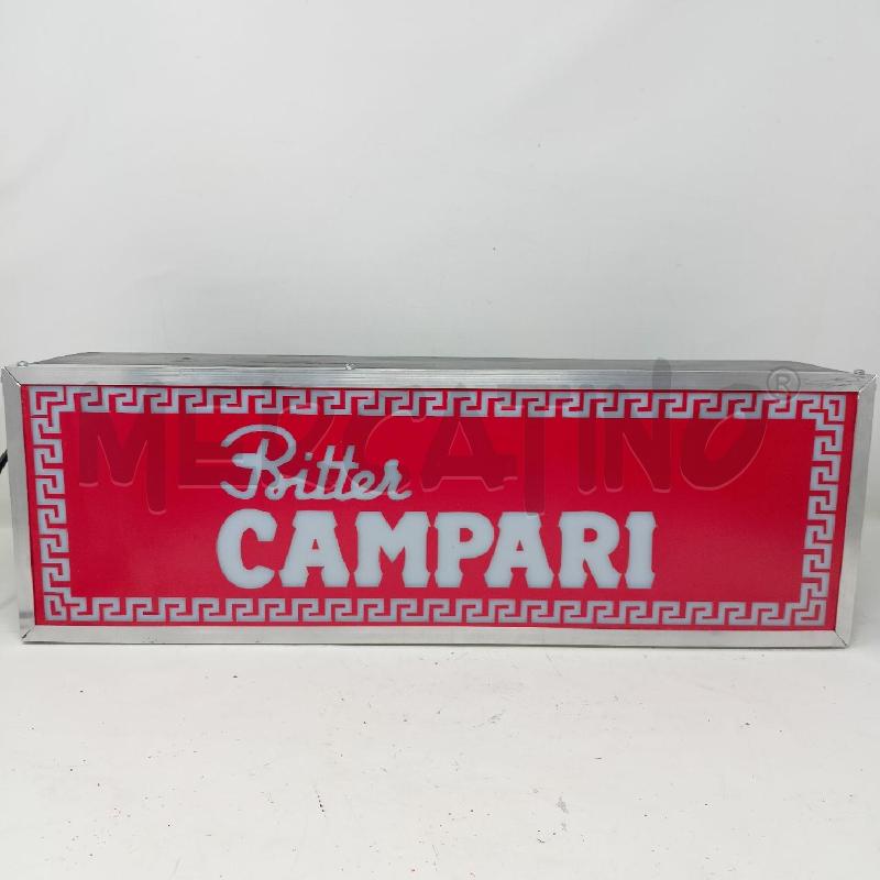 INSEGNA BITTER CAMPARI ROSSA SCRITTA BIANCA | Mercatino dell'Usato Roma re di roma 1