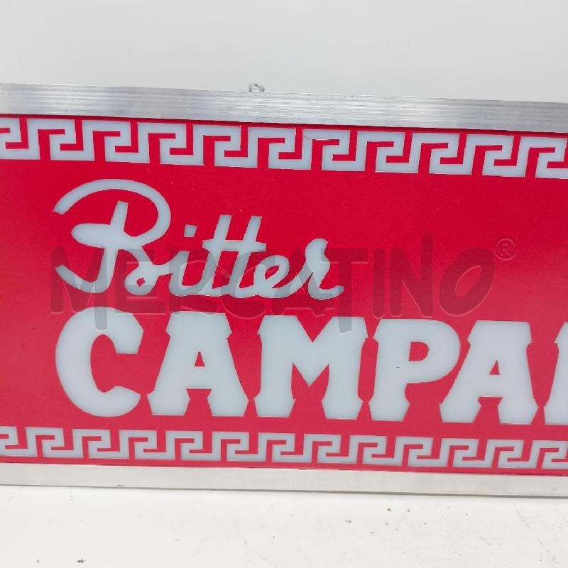 INSEGNA BITTER CAMPARI ROSSA SCRITTA BIANCA | Mercatino dell'Usato Roma re di roma 2
