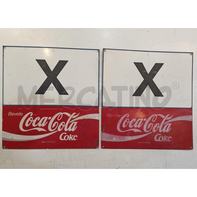 INSEGNA DOPPIA BEVETE COCACOLA X | Mercatino dell'Usato Roma re di roma 1