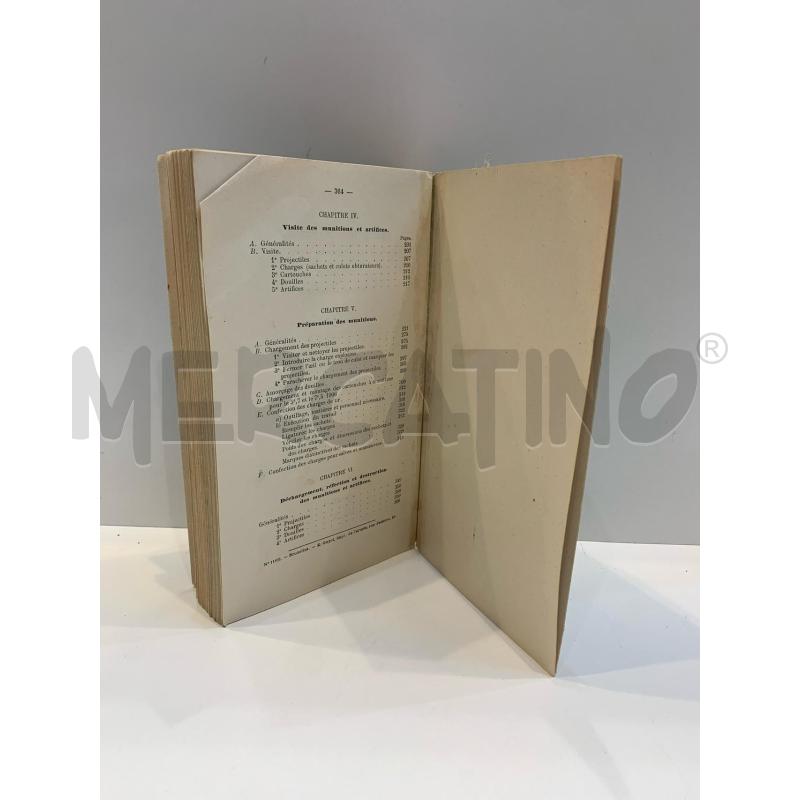 INSTRUCTIONS SUR LES MUNITIONS ET ARTIFICES DE L'ARTILLERIE DE FORTERESSE 1913 FRÈRES EDITEUR | Mercatino dell'Usato Roma re di roma 3