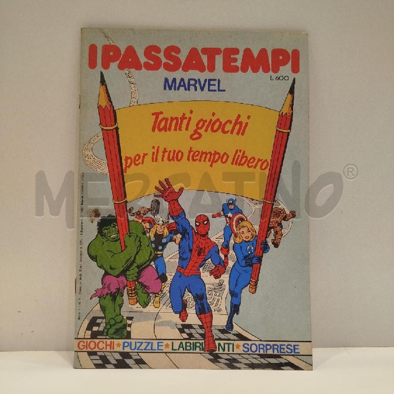 I PASSATEMPI MARVEL N.1 EDIGAMMA 1981 | Mercatino dell'Usato Roma re di roma 1