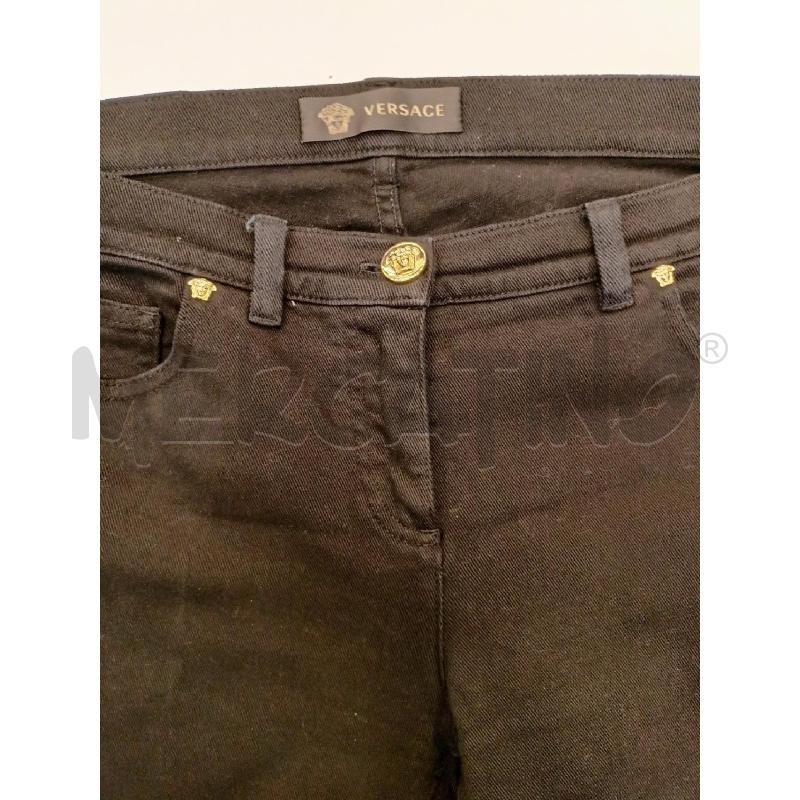 JEANS DONNA VERSACE NERO BOTT DORAT | Mercatino dell'Usato Roma re di roma 5