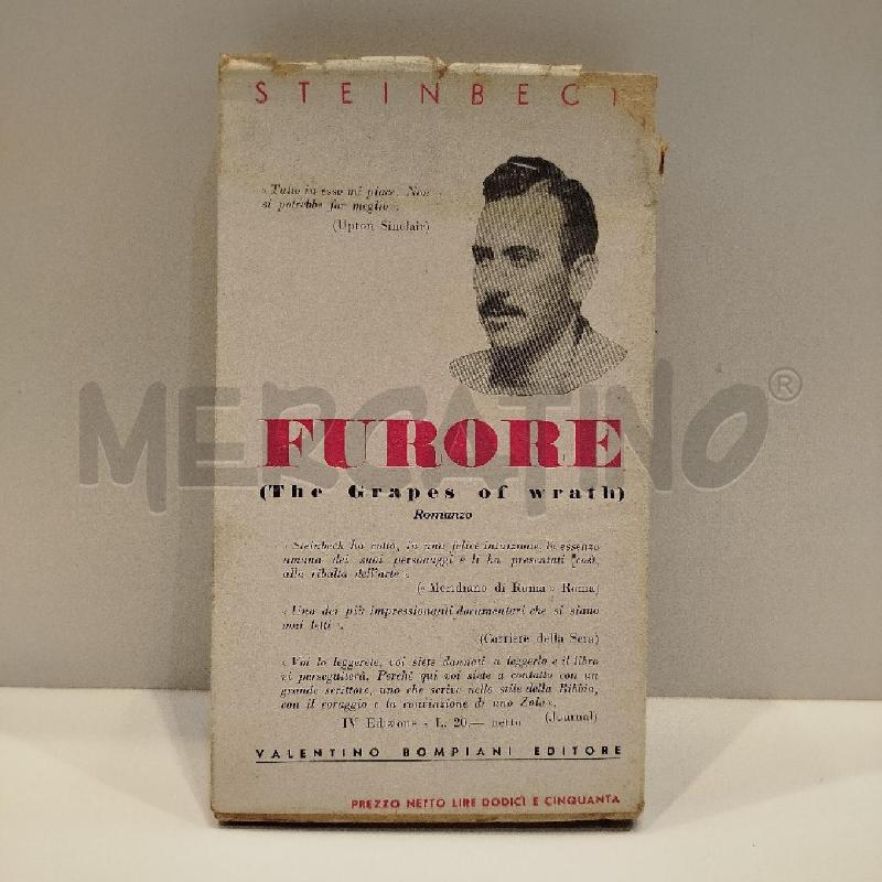 JOHN STEINBECK UOMINI E TOPI 1940 BOMPIANI PRIMA EDIZIONE | Mercatino dell'Usato Roma re di roma 2
