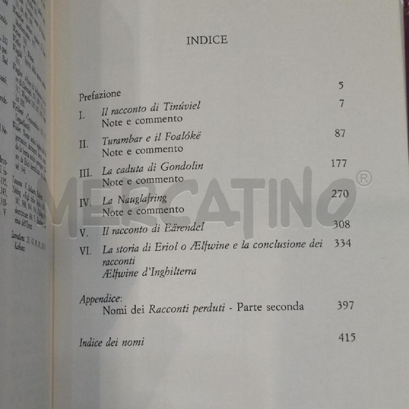 JRR TOLKIEN RACCONTI PERDUTI 1987 RUSCONI PRIMA EDIZIONE | Mercatino dell'Usato Roma re di roma 4