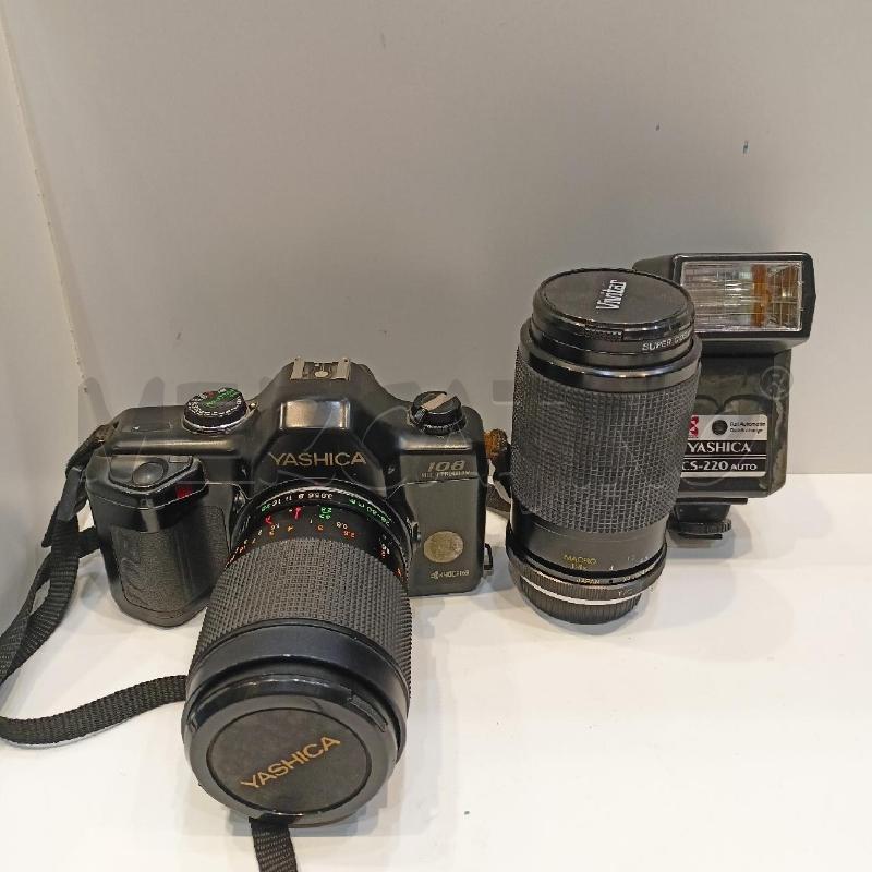 KIT FOTOCAMERA YASHICA 108 MULTI PROGRAM CON OBIETTIVO YASHICA 28-80MM E VIVITAR 70-21OMM FLASH | Mercatino dell'Usato Roma re di roma 4