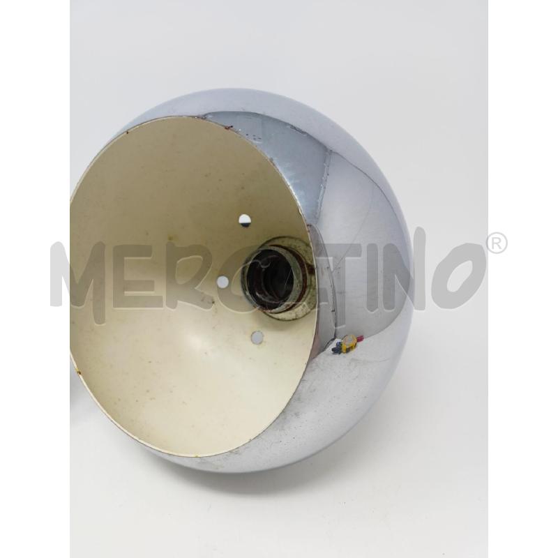 LAMPADARIO 1 LUCE DISCO CROMATO BOMBATO  | Mercatino dell'Usato Roma re di roma 5