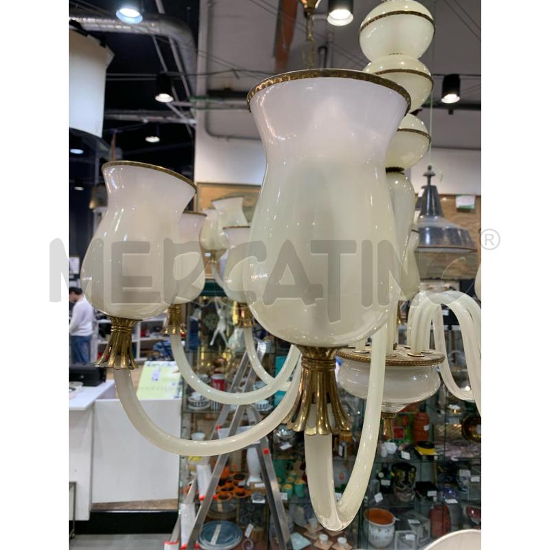 LAMPADARIO 8L. STILE SEGUSO VETRO SABBIATO | Mercatino dell'Usato Roma re di roma 5