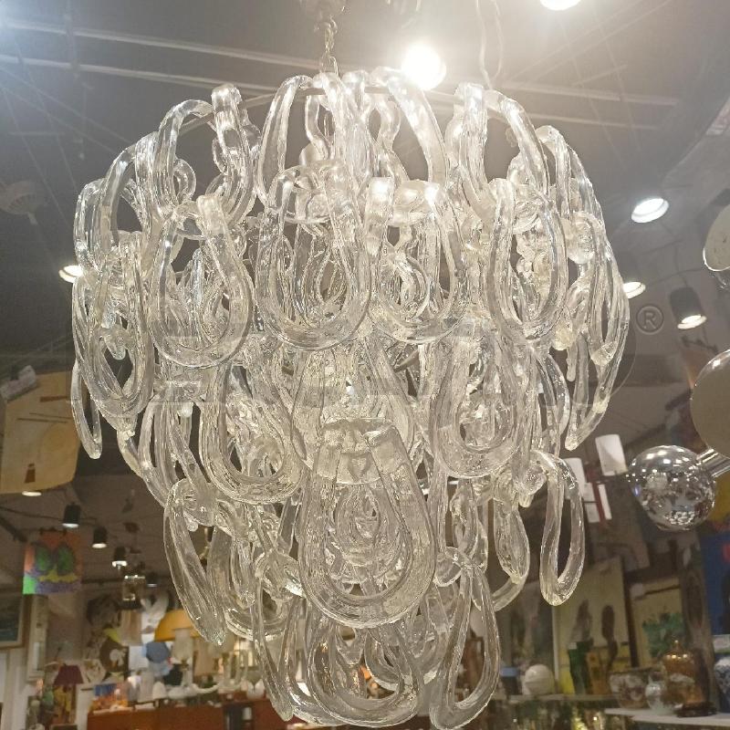 LAMPADARIO AT VISTOSI MANGIAROTTI GIOGALI PENDENTI VETRO SOFFIATO | Mercatino dell'Usato Roma re di roma 1