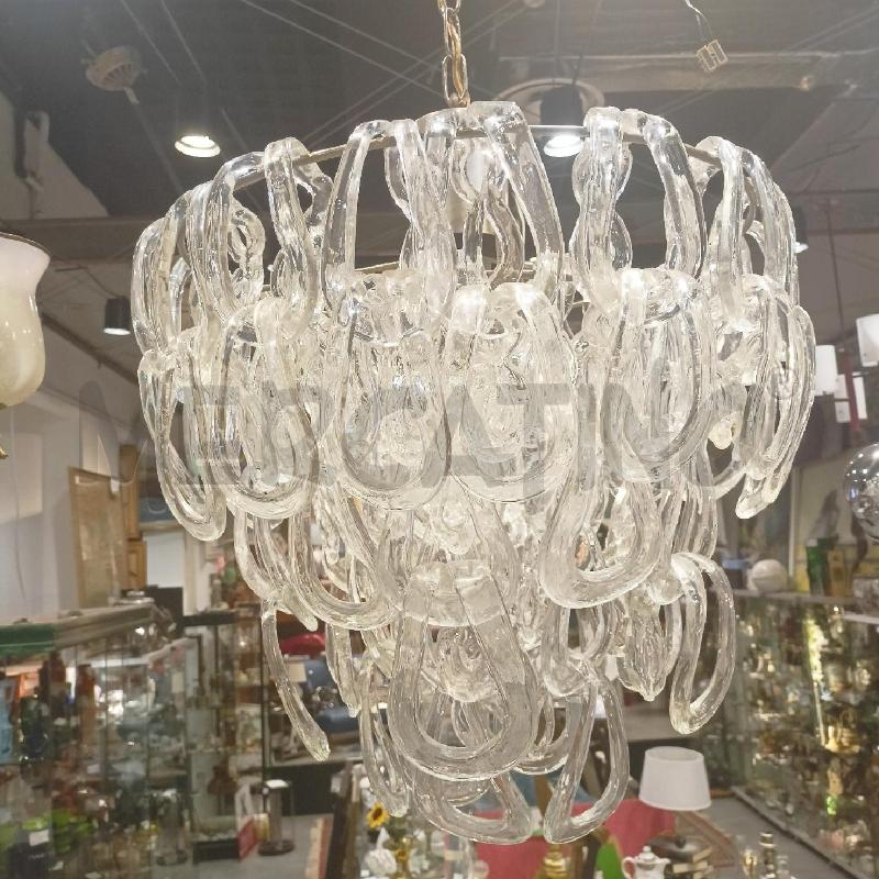 LAMPADARIO AT VISTOSI MANGIAROTTI GIOGALI PENDENTI VETRO SOFFIATO | Mercatino dell'Usato Roma re di roma 2