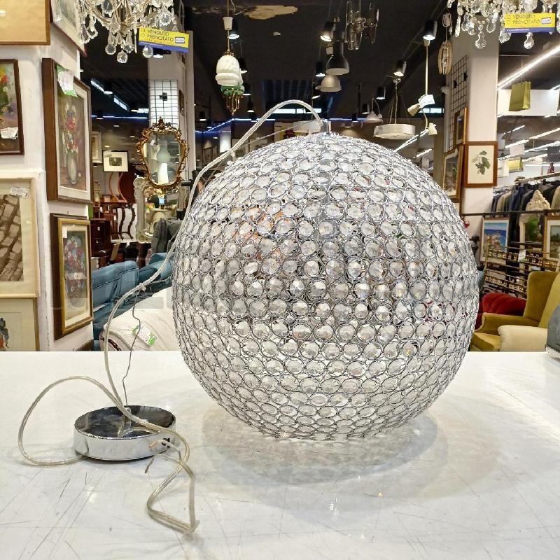 LAMPADARIO PALLA STRUTT FERRO GEMME DIAMANTI  | Mercatino dell'Usato Roma re di roma 1