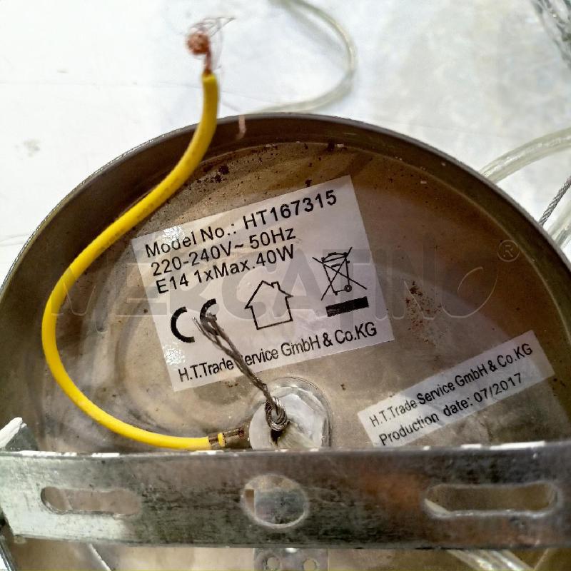 LAMPADARIO PALLA STRUTT FERRO GEMME DIAMANTI  | Mercatino dell'Usato Roma re di roma 5