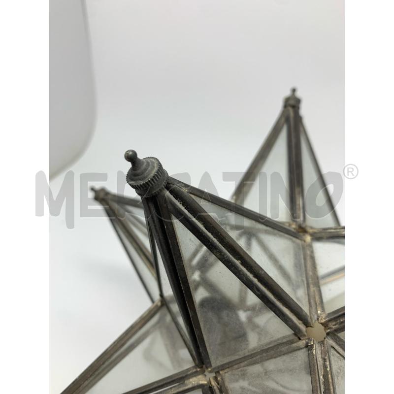 LAMPADARIO PICCOLO STELLA VETRO METALLO 7 PUNTE | Mercatino dell'Usato Roma re di roma 3