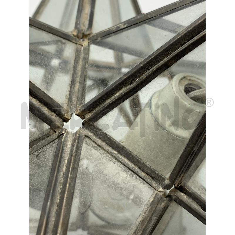 LAMPADARIO PICCOLO STELLA VETRO METALLO 7 PUNTE | Mercatino dell'Usato Roma re di roma 4