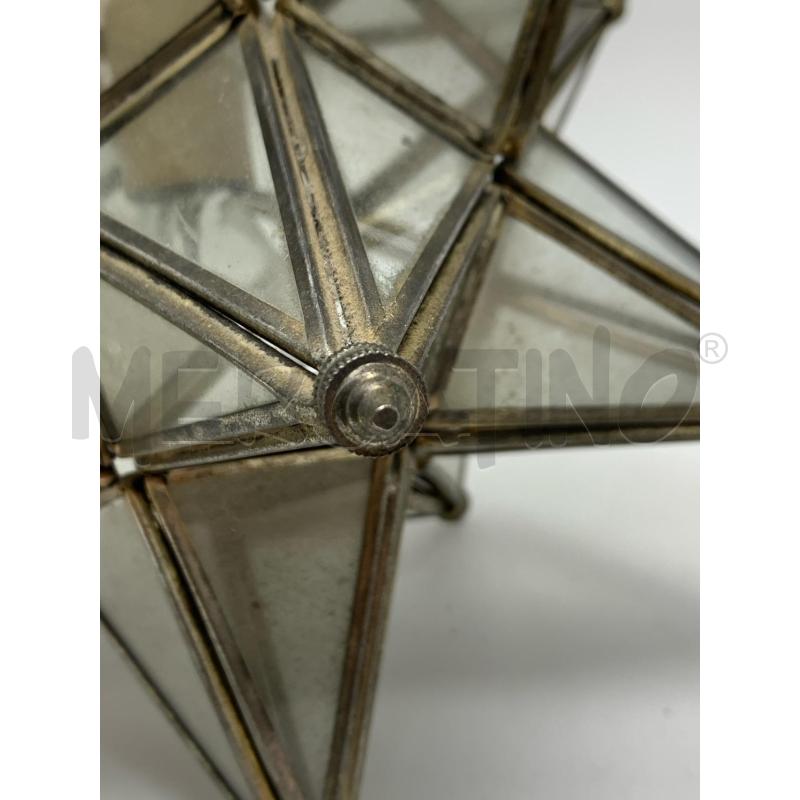 LAMPADARIO PICCOLO STELLA VETRO METALLO 7 PUNTE | Mercatino dell'Usato Roma re di roma 3
