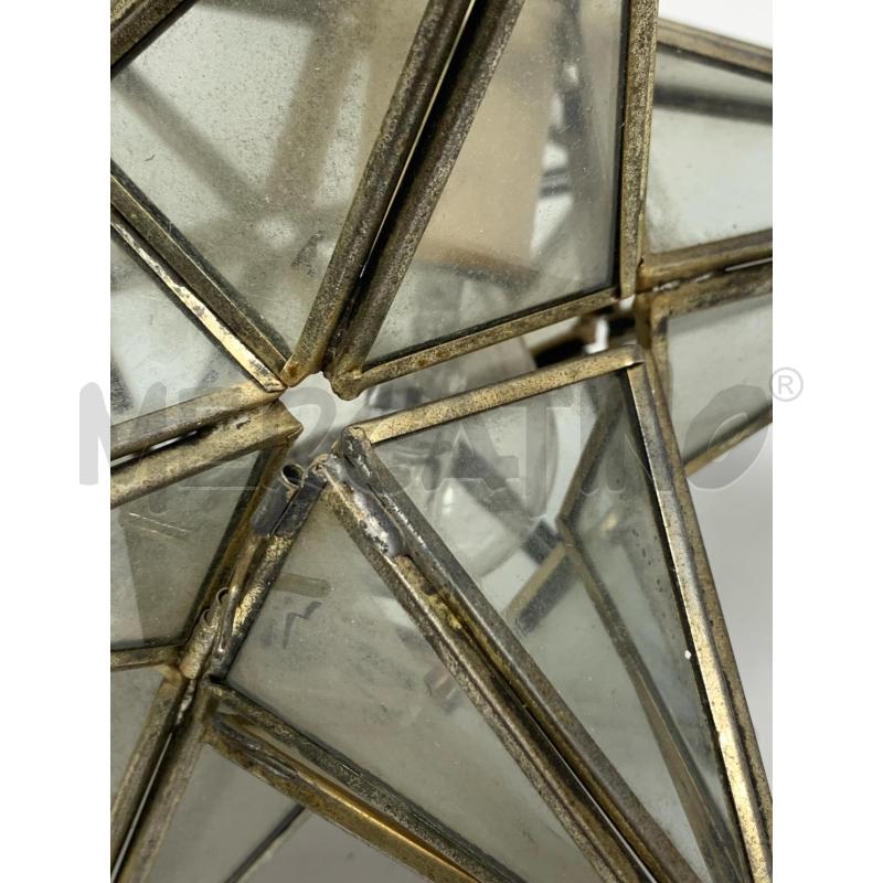 LAMPADARIO PICCOLO STELLA VETRO METALLO 7 PUNTE | Mercatino dell'Usato Roma re di roma 4