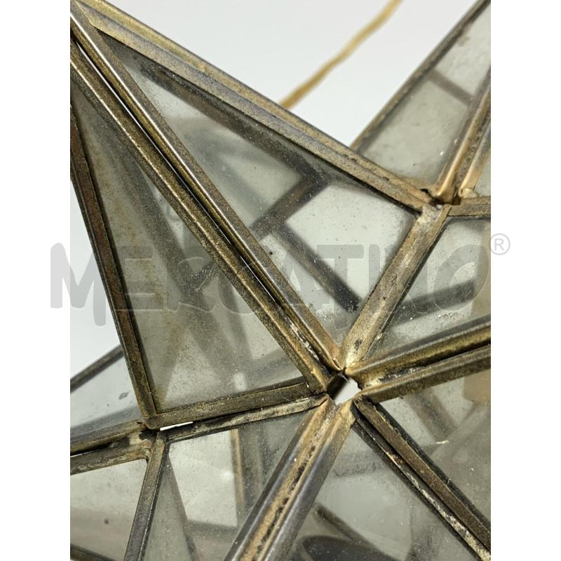 LAMPADARIO PICCOLO STELLA VETRO METALLO 7 PUNTE | Mercatino dell'Usato Roma re di roma 5