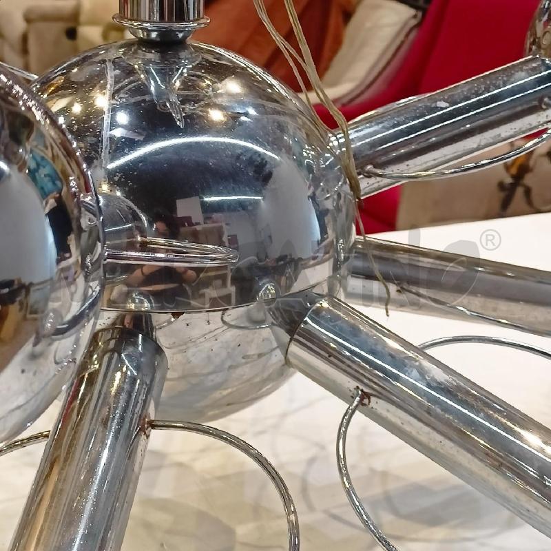 LAMPADARIO SATELLITE SILVER 9 LUCI ARCHI METALLO  | Mercatino dell'Usato Roma re di roma 2