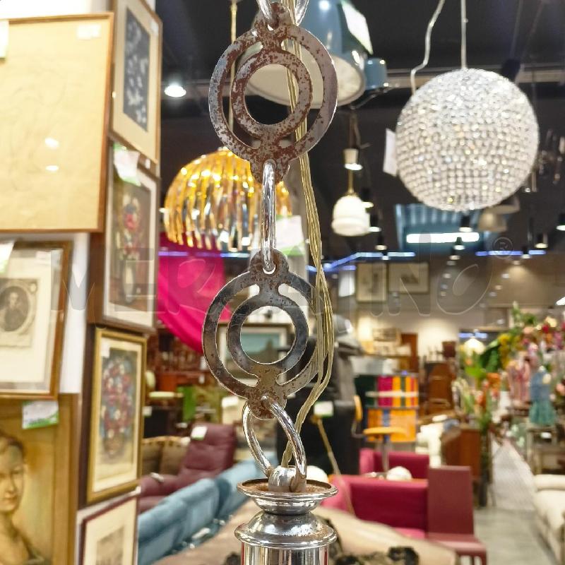 LAMPADARIO SATELLITE SILVER 9 LUCI ARCHI METALLO  | Mercatino dell'Usato Roma re di roma 3