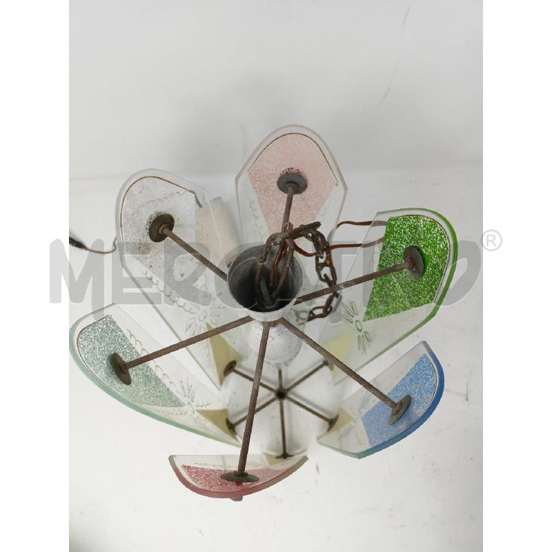 LAMPADARIO VETRO 1 LUCE ANNI 60 VARI COLORI | Mercatino dell'Usato Roma re di roma 4
