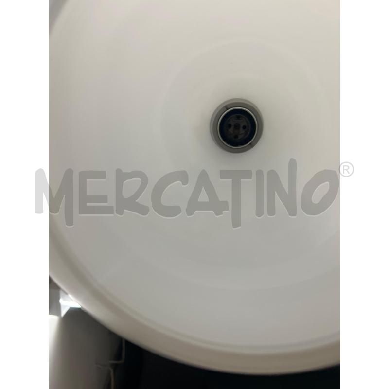 LAMPADARIO VETRO BIANCO SFERA ATTACCO GRIGIO  | Mercatino dell'Usato Roma re di roma 4