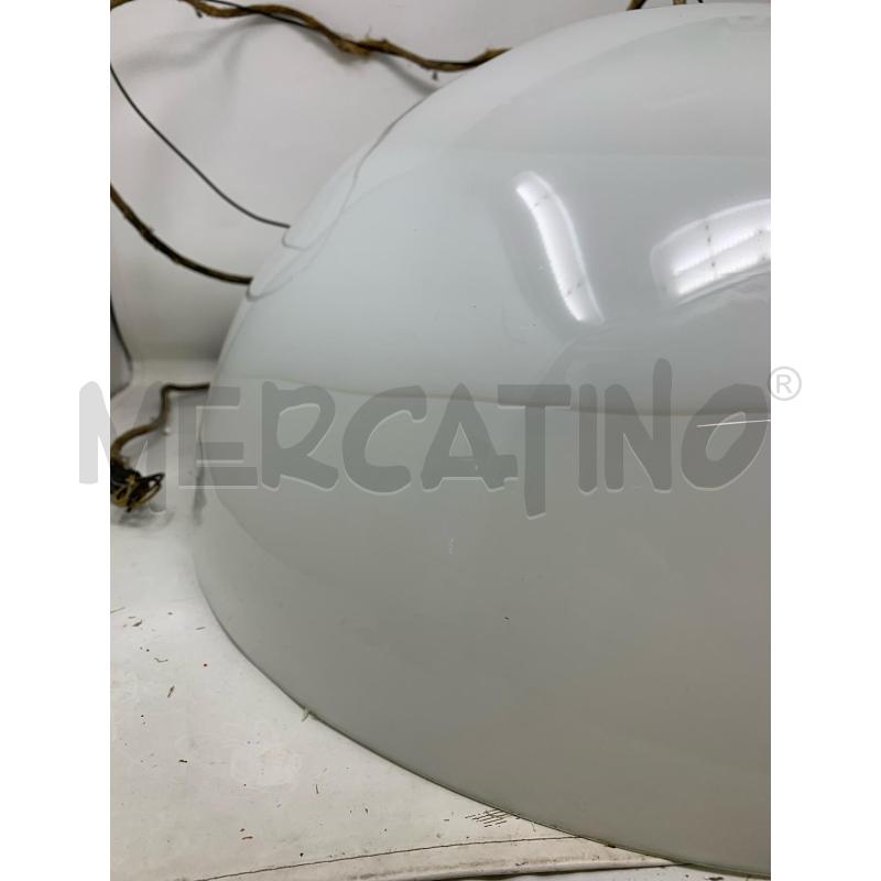 LAMPADARIO VETRO CAMPANA BIANCO  | Mercatino dell'Usato Roma re di roma 3