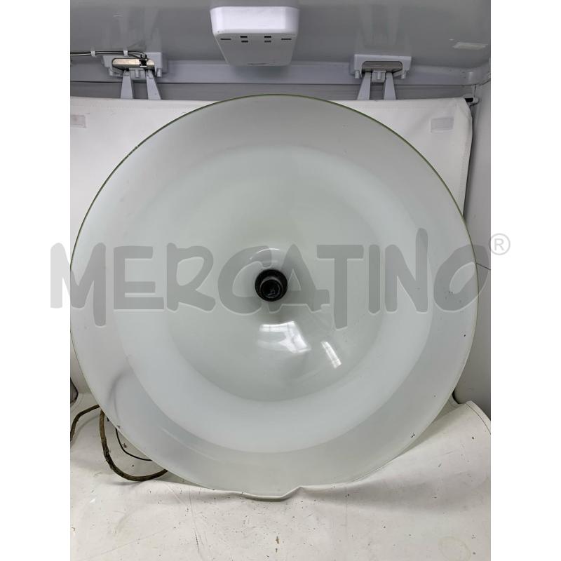 LAMPADARIO VETRO CAMPANA BIANCO  | Mercatino dell'Usato Roma re di roma 4