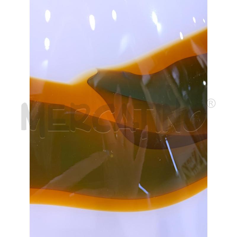 LAMPADARIO VETRO MURANO BIANCO FASICA MARRONE  | Mercatino dell'Usato Roma re di roma 2