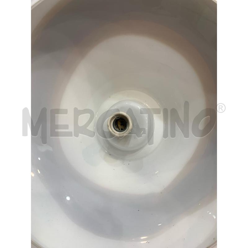 LAMPADARIO VETRO MURANO BIANCO FASICA MARRONE  | Mercatino dell'Usato Roma re di roma 5