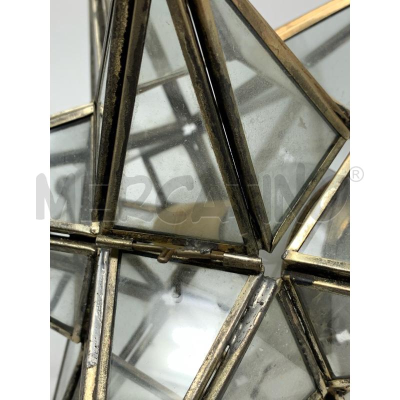 LAMPADARIO  PICCOLO STELLA VETRO METALLO 7 PUNTE | Mercatino dell'Usato Roma re di roma 3