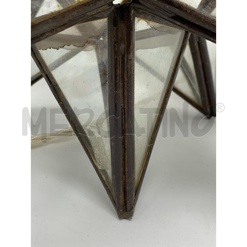  LAMPADARIO  STELLA VETRO METALLO 7 PUNTE | Mercatino dell'Usato Roma re di roma 4