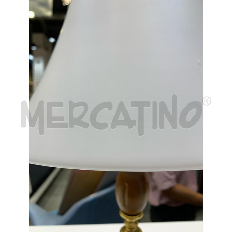 LAMPADA ALTA LEGNO E METALLO DORATO BASE TONDA  | Mercatino dell'Usato Roma re di roma 4