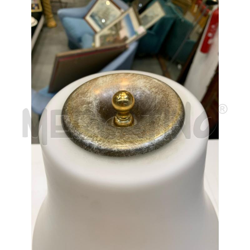 LAMPADA ALTA LEGNO E METALLO DORATO BASE TONDA  | Mercatino dell'Usato Roma re di roma 5