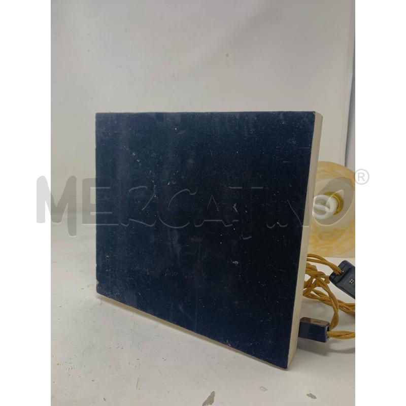 LAMPADA BASE BASE TRAVERTINO PARALUME VETRO SATINATO BEIGE | Mercatino dell'Usato Roma re di roma 4