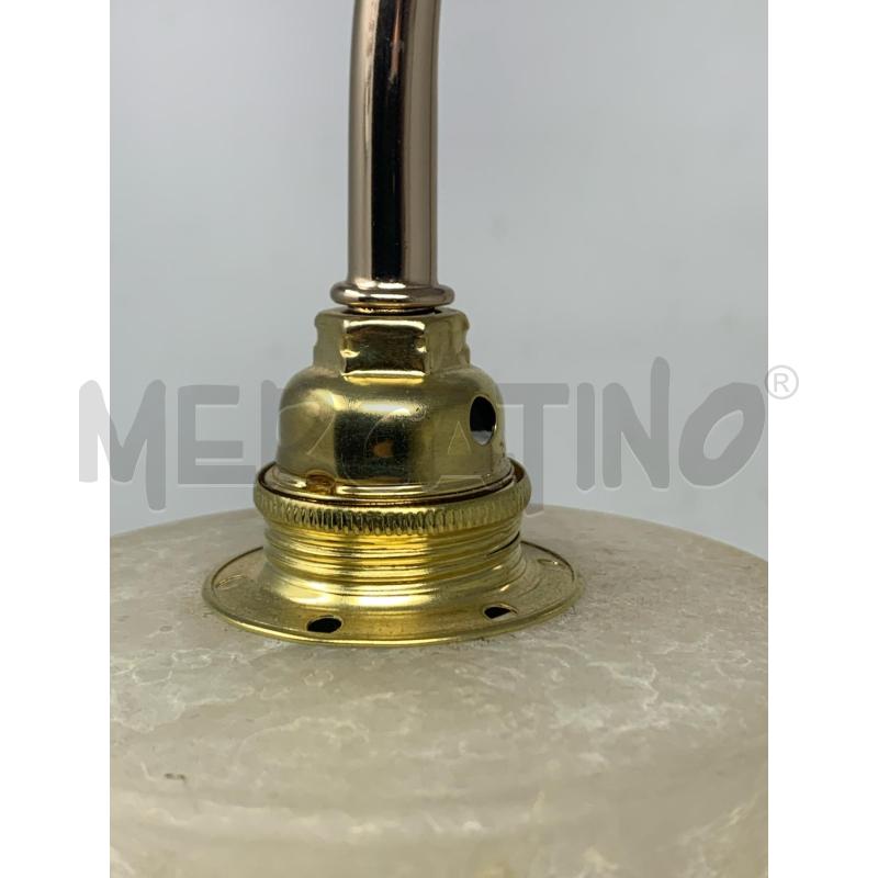 LAMPADA BASE BASE TRAVERTINO PARALUME VETRO SATINATO BEIGE | Mercatino dell'Usato Roma re di roma 5