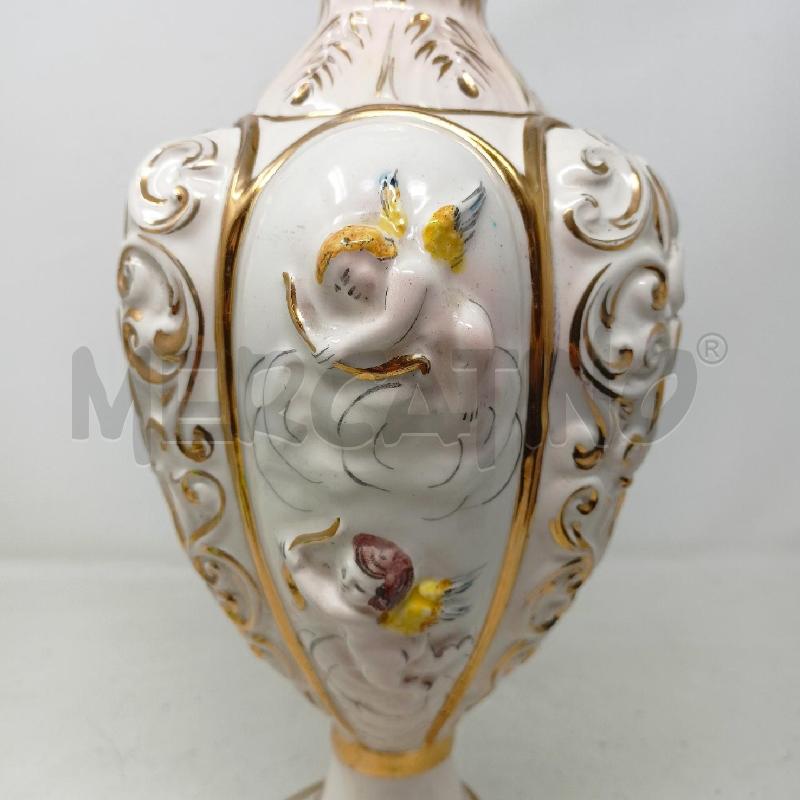 LAMPADA BASE CAPODIMONTE PUTTI RILIEVO RICCIOLI B TONDA | Mercatino dell'Usato Roma re di roma 4