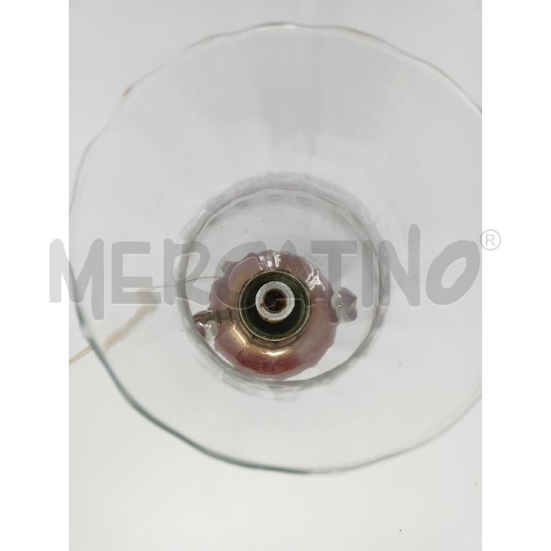 LAMPADA BASE VETRO SOFFIATO '50 ROSSO INSERTI ORO  | Mercatino dell'Usato Roma re di roma 3