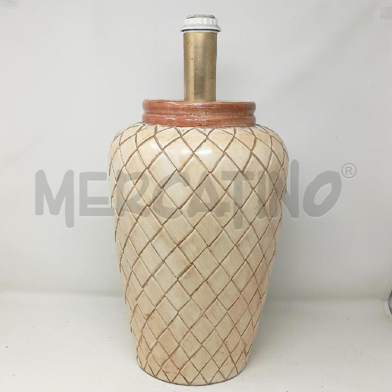LAMPADA CERAMICA DEC GRIGLIA ROMBI BEIGE | Mercatino dell'Usato Roma re di roma 1