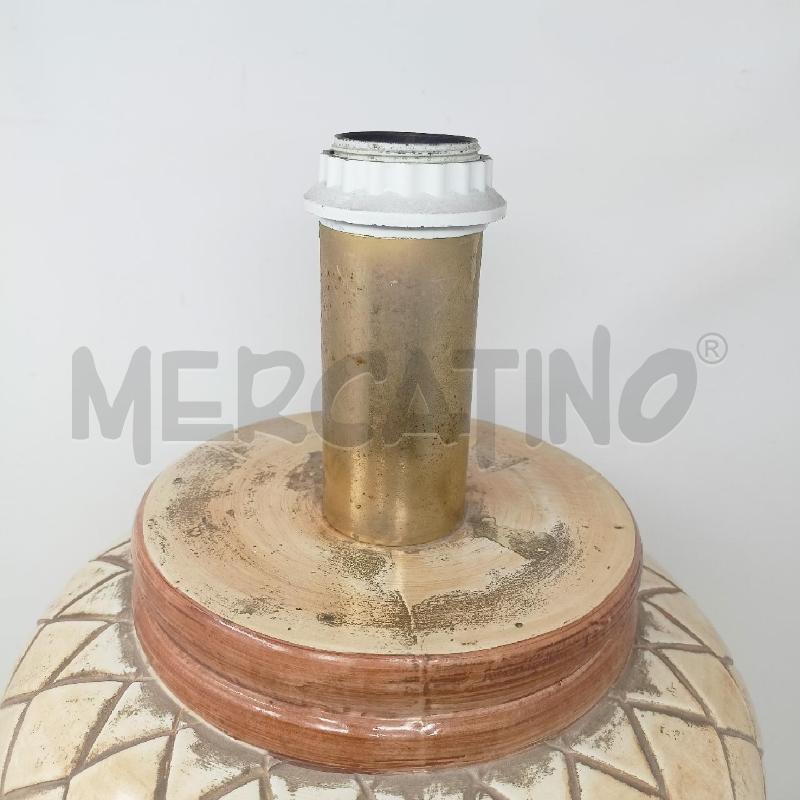 LAMPADA CERAMICA DEC GRIGLIA ROMBI BEIGE | Mercatino dell'Usato Roma re di roma 3