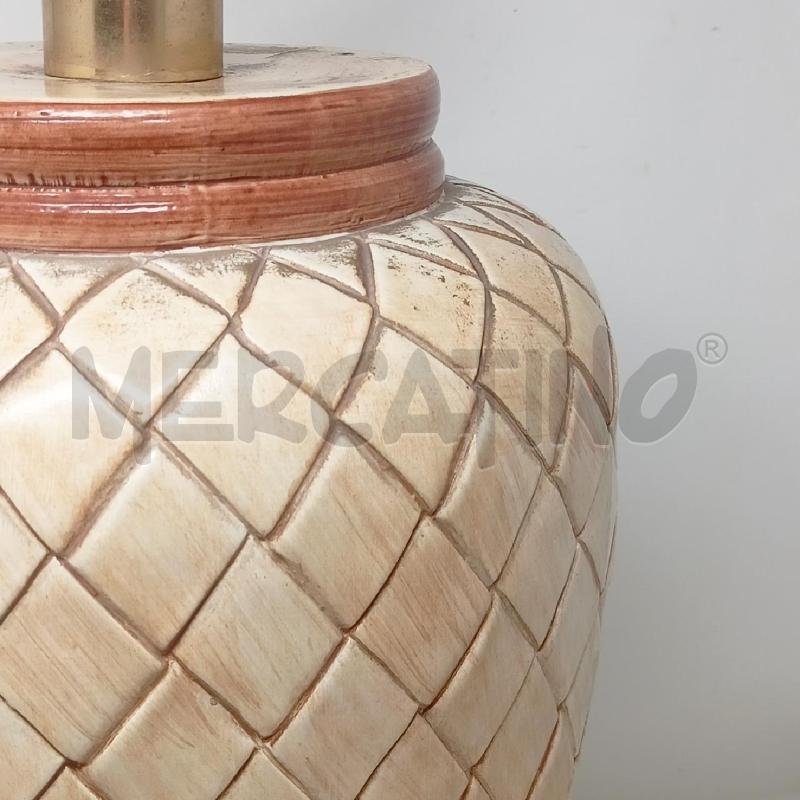 LAMPADA CERAMICA DEC GRIGLIA ROMBI BEIGE | Mercatino dell'Usato Roma re di roma 4